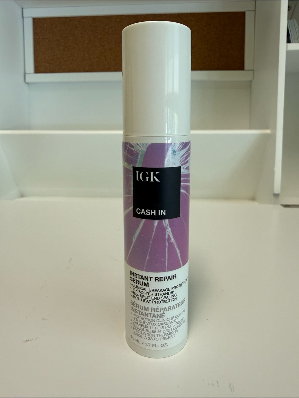 IGK Cash In Instant Repair Serum - Purple & White Bottle